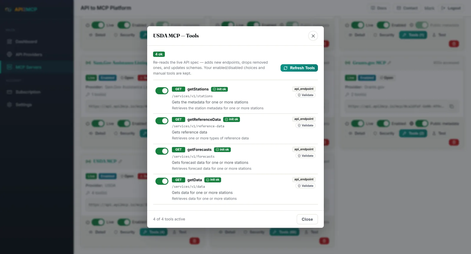 API2MCP auto-generated MCP tools