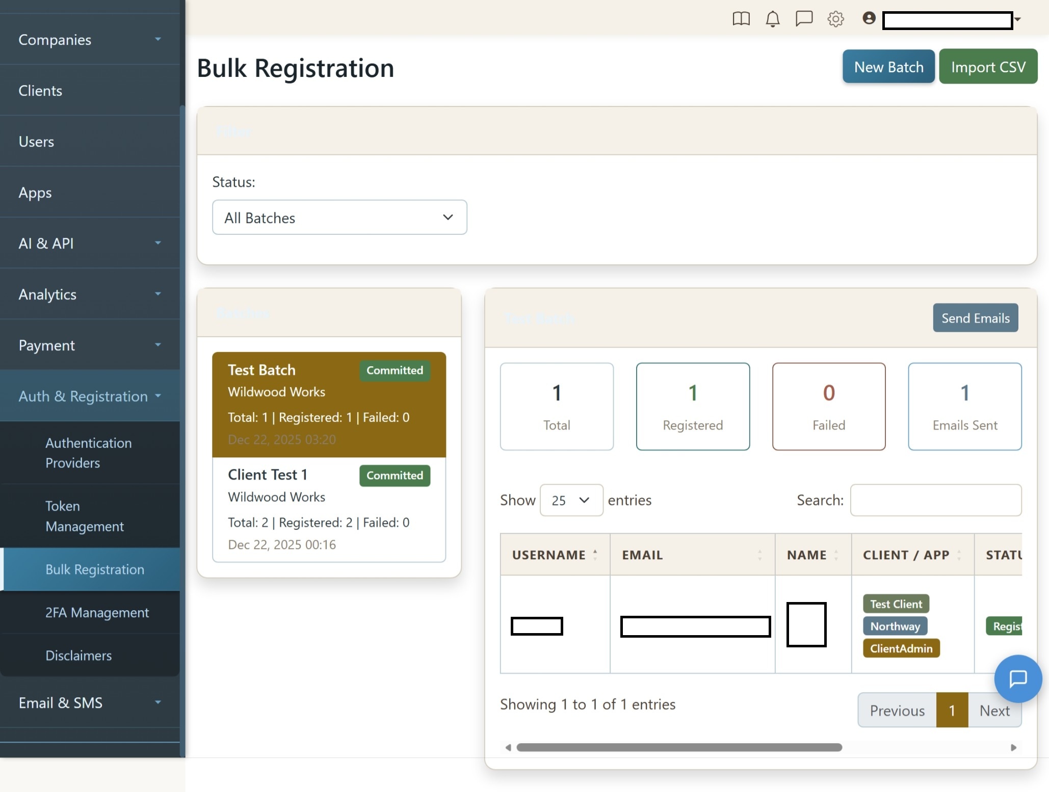 Wildwood Bulk Registration